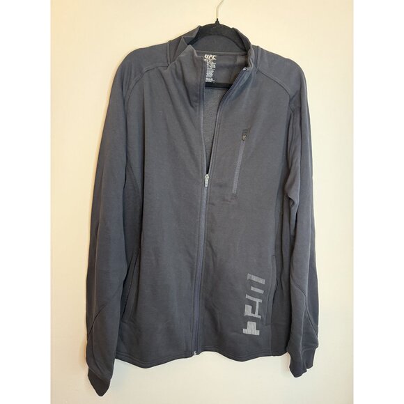 NEW UFT Men's Full Zip Sweatshirt Black Cotton Ultimate Fighter Sz XL [jb] - Picture 5 of 8